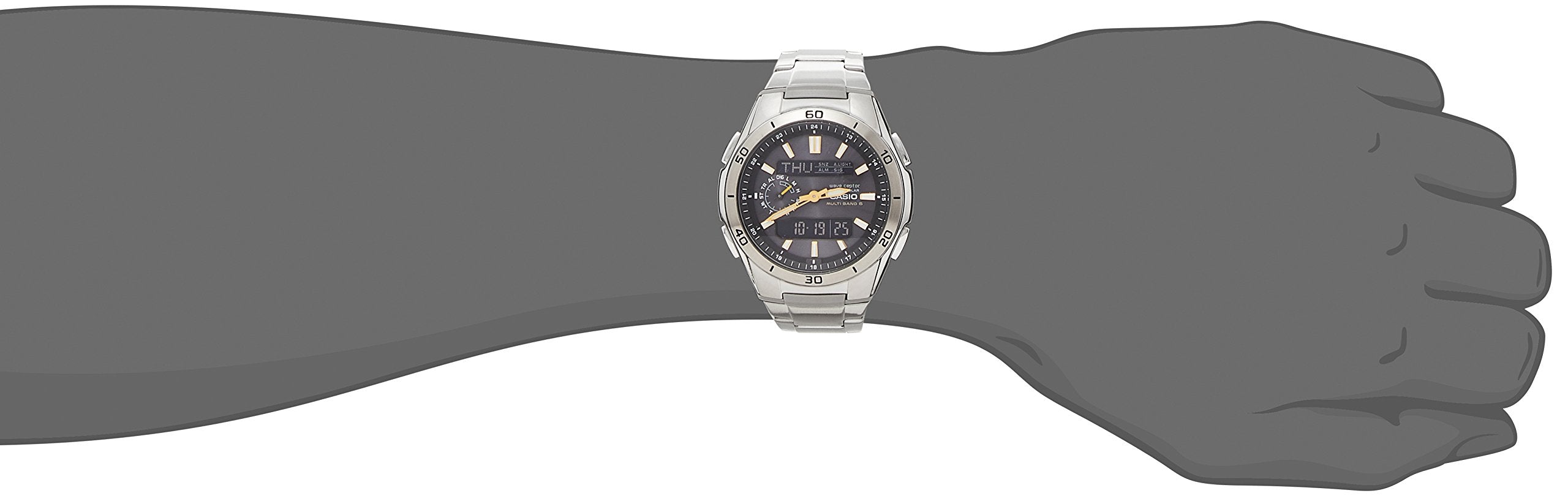[Casio] Wave Ceptor Watch [Domestic Genuine Product] Radio Solar WVA-M650D-1A2JF Men's Black x Gold