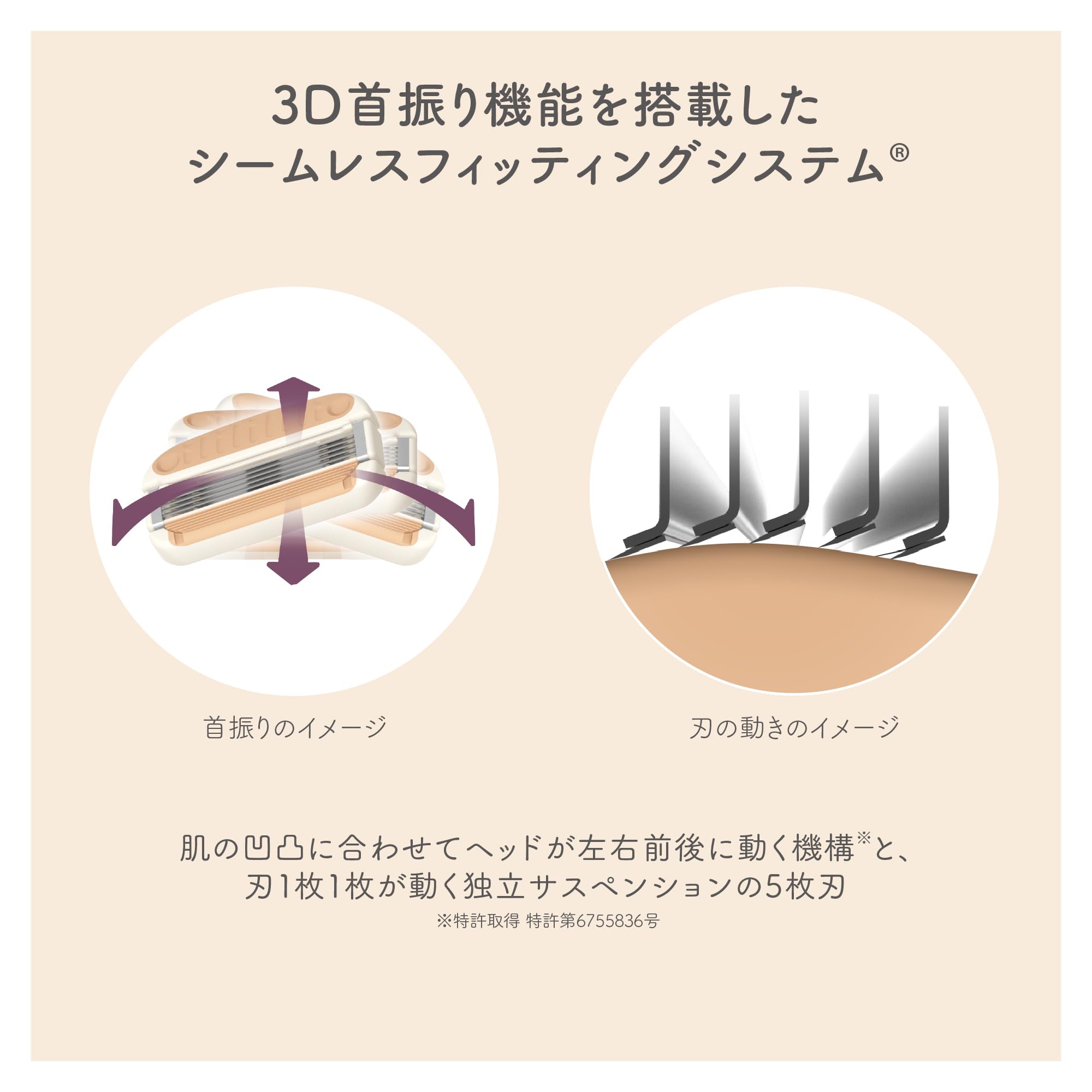 Kaijirushi Miness Razor for Arms and Legs Women's Unwanted Hair 5-Blade Replacement Blade GA0136
