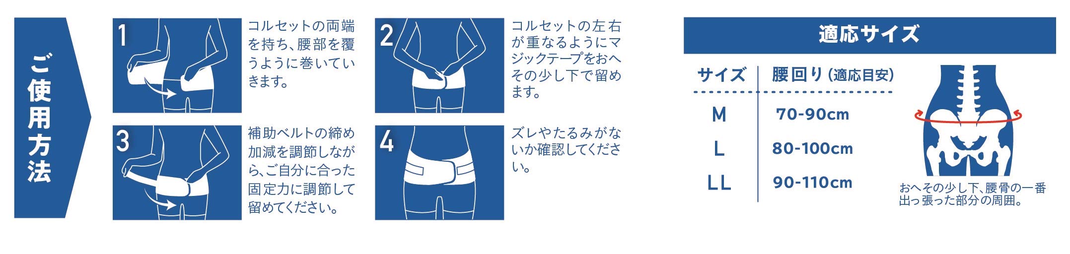 Nakayama style body frame for standing work, lower back, LL size