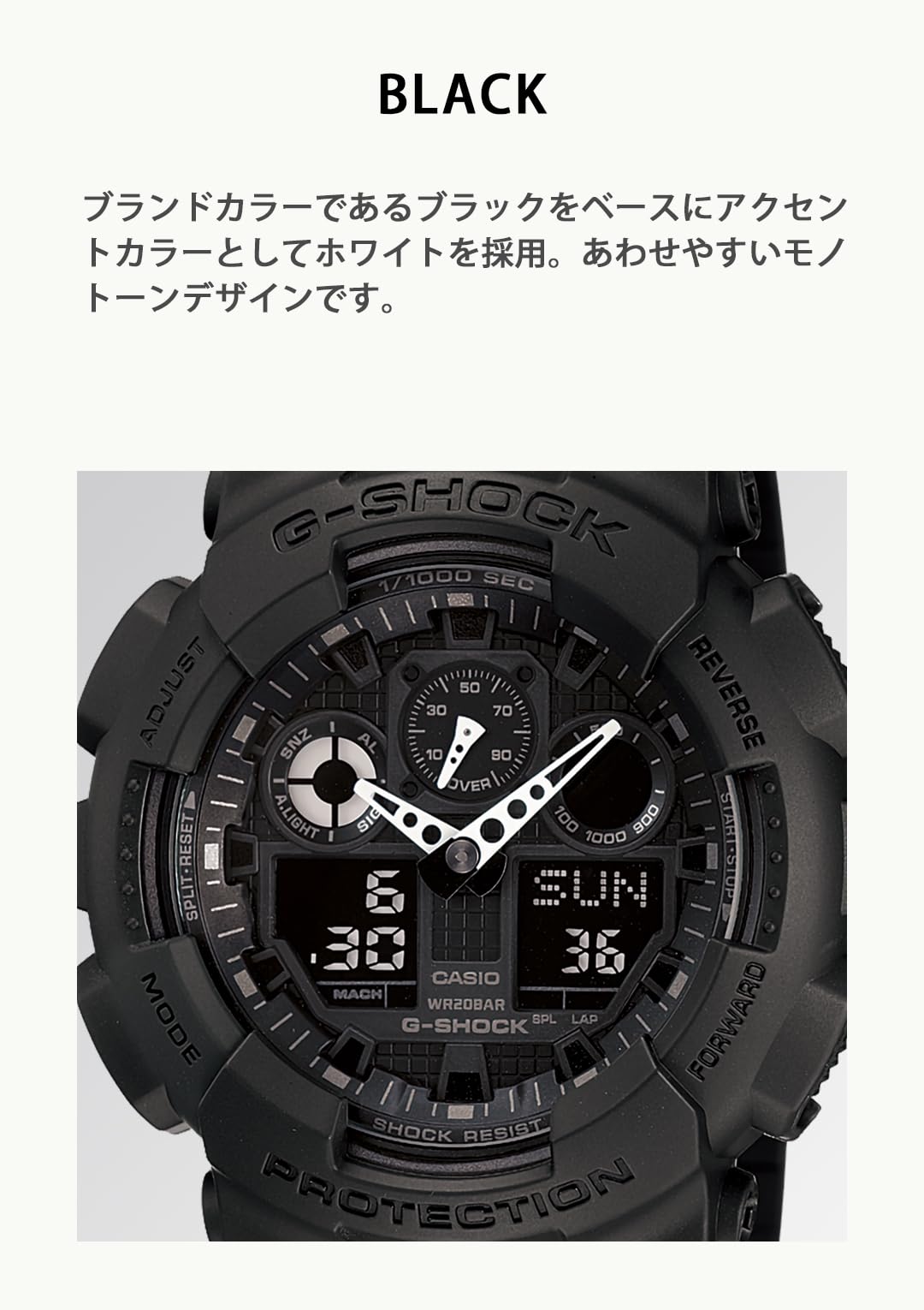 [Casio] G-Shock Watch [Domestic Genuine Product] GA-100-1A1JF Men's Black