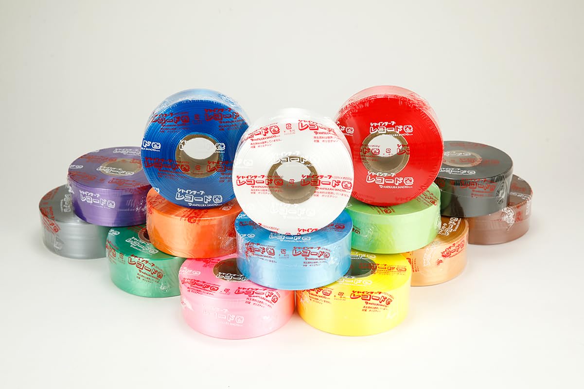 Matsuura Sangyo String Rope Shine Tape Record Roll 1 roll Width 50mm x Length 470m Made in Japan Brown