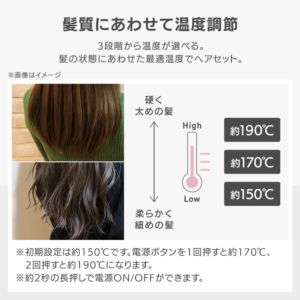 [네오 유나이트] 충전식 모바일 헤어 다리미 회색 3 단계 온도 조정 휴대용 휴대용 무선 Type-C 충전