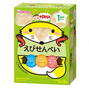 [Wakodo] Snacks for 1 year old + DHA shrimp crackers 6 pieces [From around 12 months] Designed to be easy to put in the mouth Considering sweetness and salt content Individual packaging