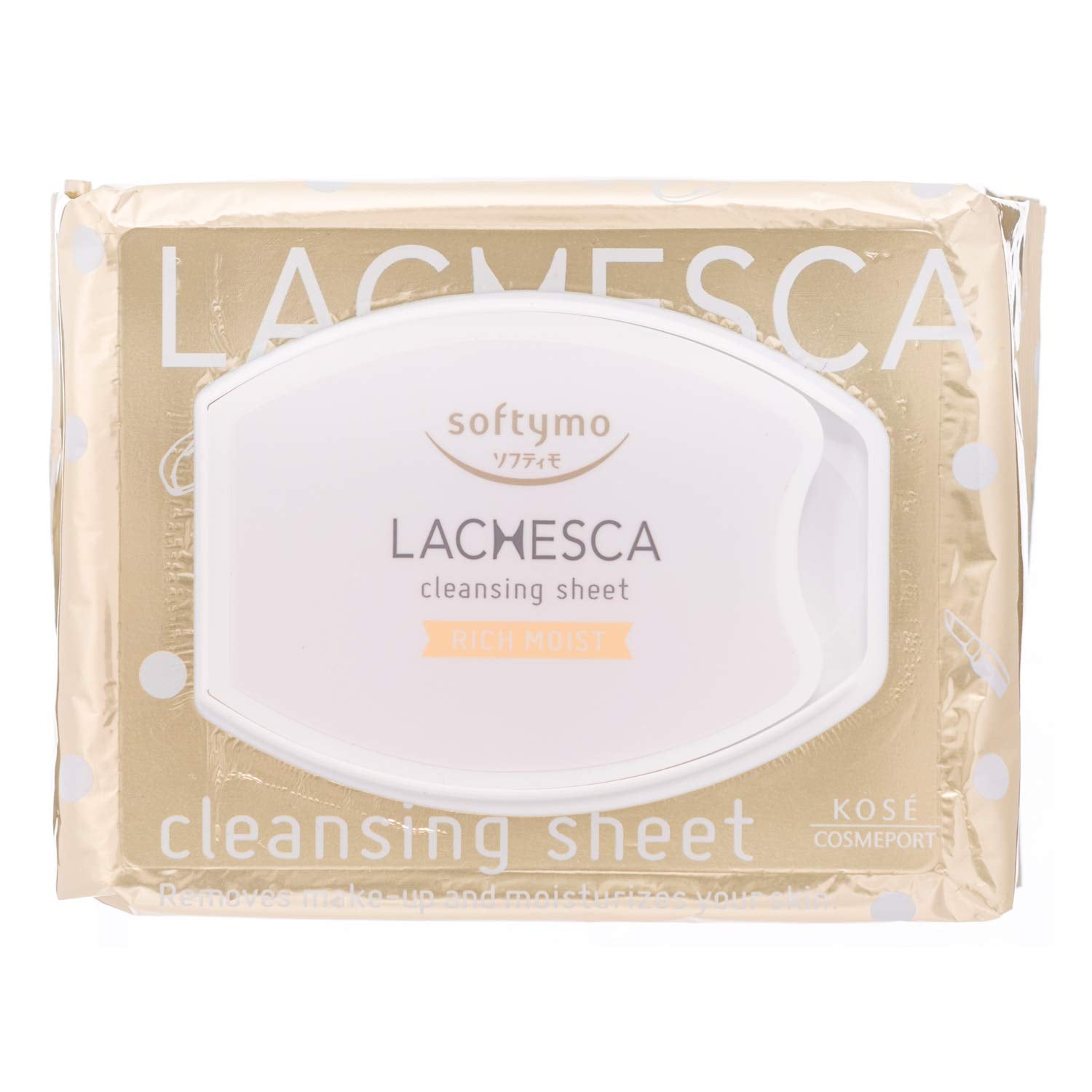 Softymo Lachesca Cleansing Sheet Rich Moist Makeup Remover 50 Sheets Pore Cleaning Face Wash Exfoliation Care Moist Lotion Effect