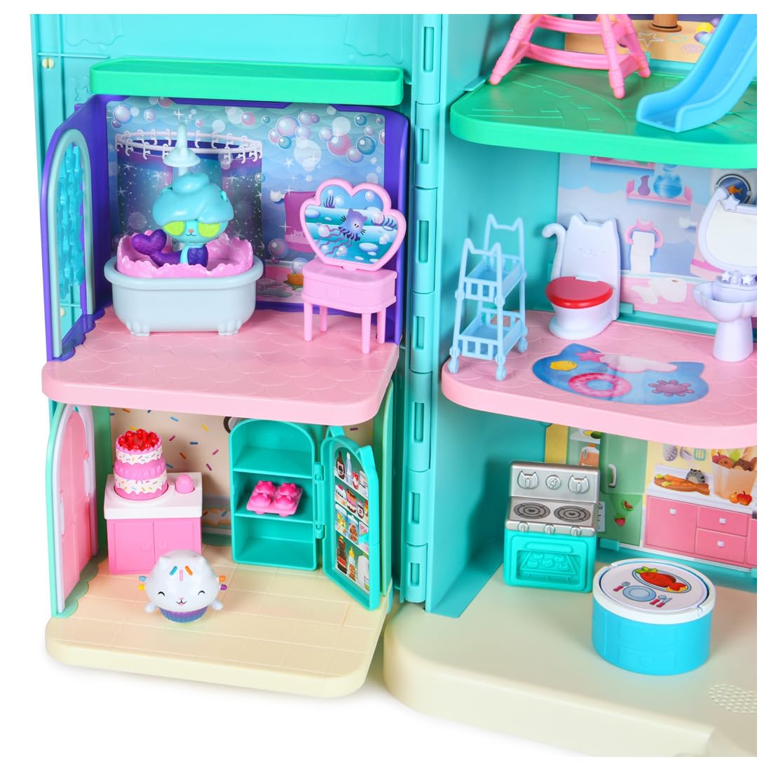 TAKARA TOMY Gabby's Dollhouse Big Cat House Nyantastic Gift Set with 3 Rooms