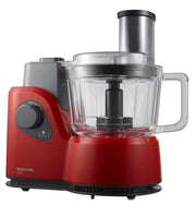 Tescom Food Processor Dressing Heat-resistant Glass Bottle [Chopper/Grater Blade] Microwave/Dishwasher Safe Speed Switching Dial All-in-One Storage Recipe Book Included Berry Red TK700R