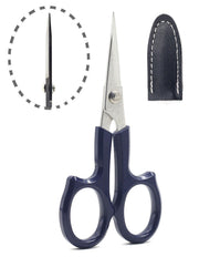 Sanka Cutwork Scissors, Scissors, 130mm, For both left and right use, Sharp, Handicrafts, Dressmaking, Tsumami Crafts, Thread Cutting, Embroidery, Patchwork, Cloth Cutting, Compact Blue