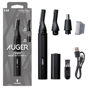 AUGER 전동 페이스 & 노즈 트리머 맨즈 면도기 USB type C 충전식 우부모 눈썹 코모 조개 HC2315