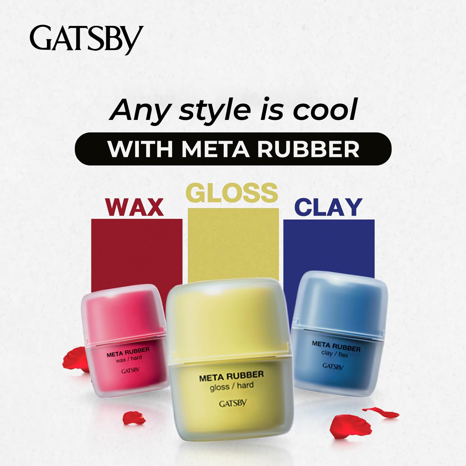 GATSBY Metal Rubber Wax Hard [Hair Wax Men's Matte] 65g