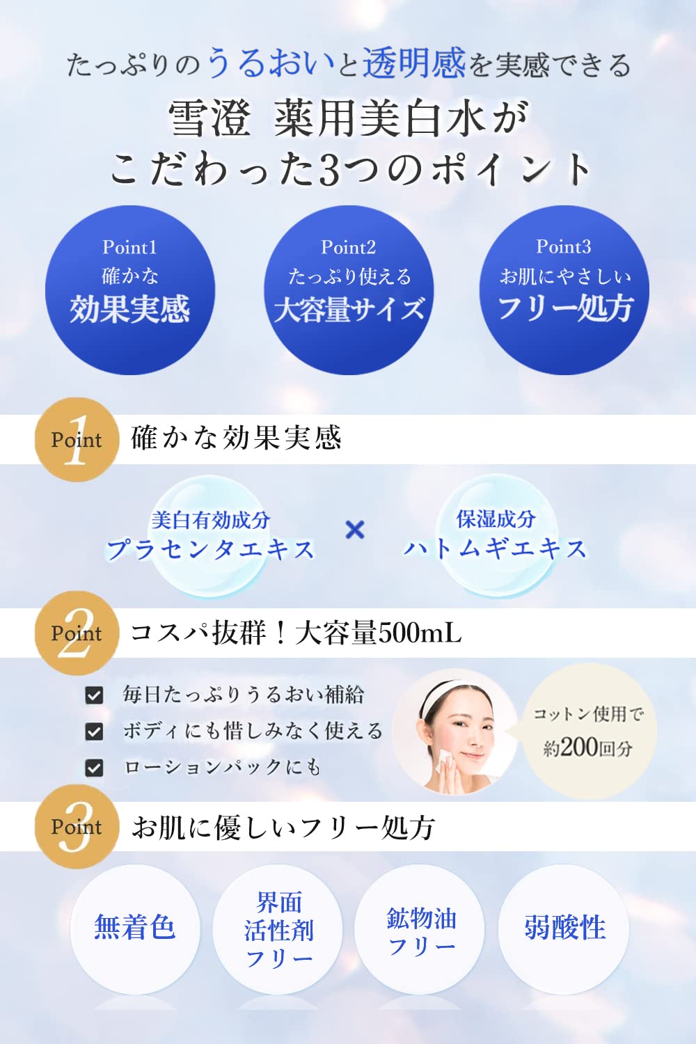 Meishoku Cosmetics Yukisumi Medicinal Whitening Water