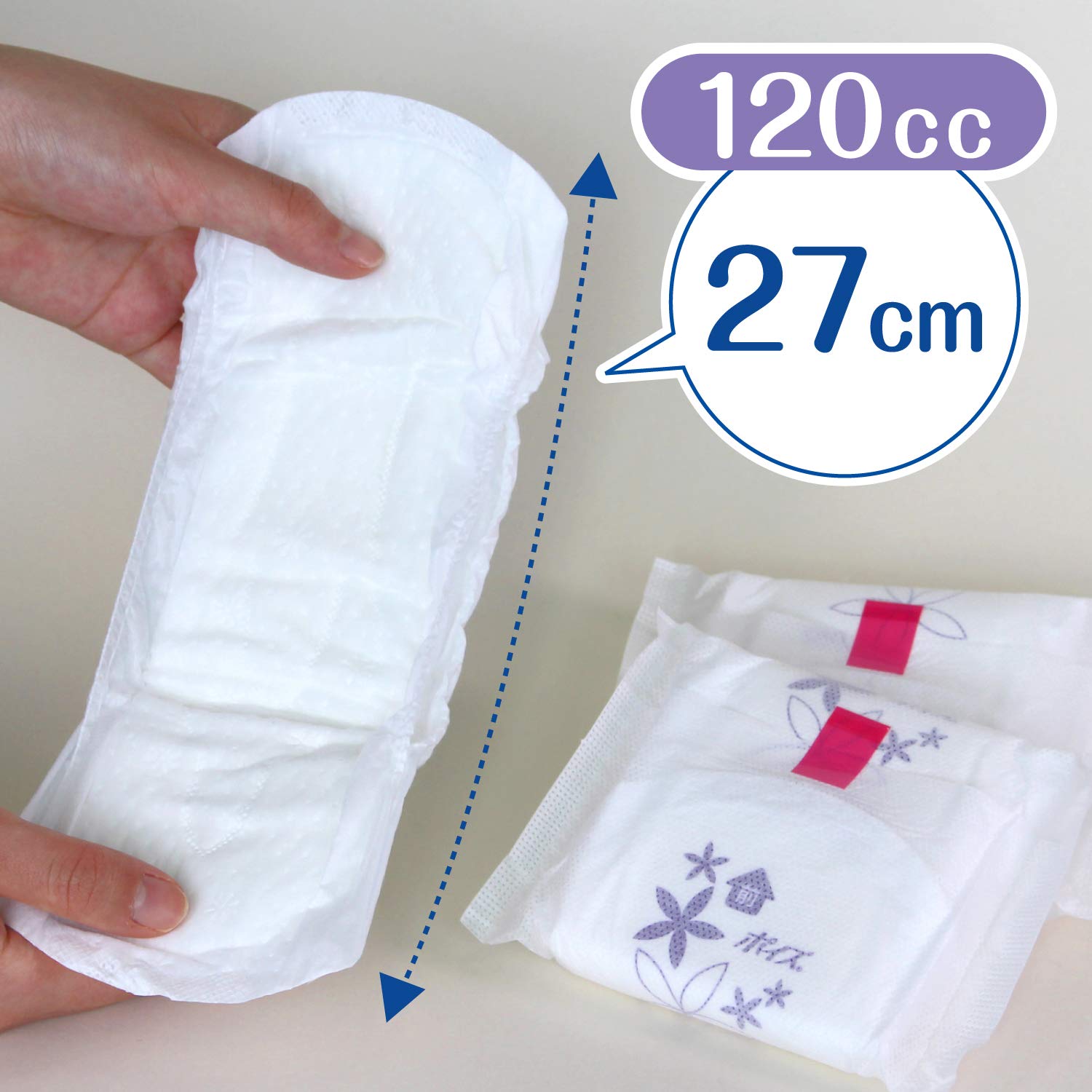 흡수 냅킨 포이즈 120cc 27cm 20장 6개 많을 때도 안심용 (여성의 가벼운 소변 누출용) 피부 케어 패드 (케이스품)