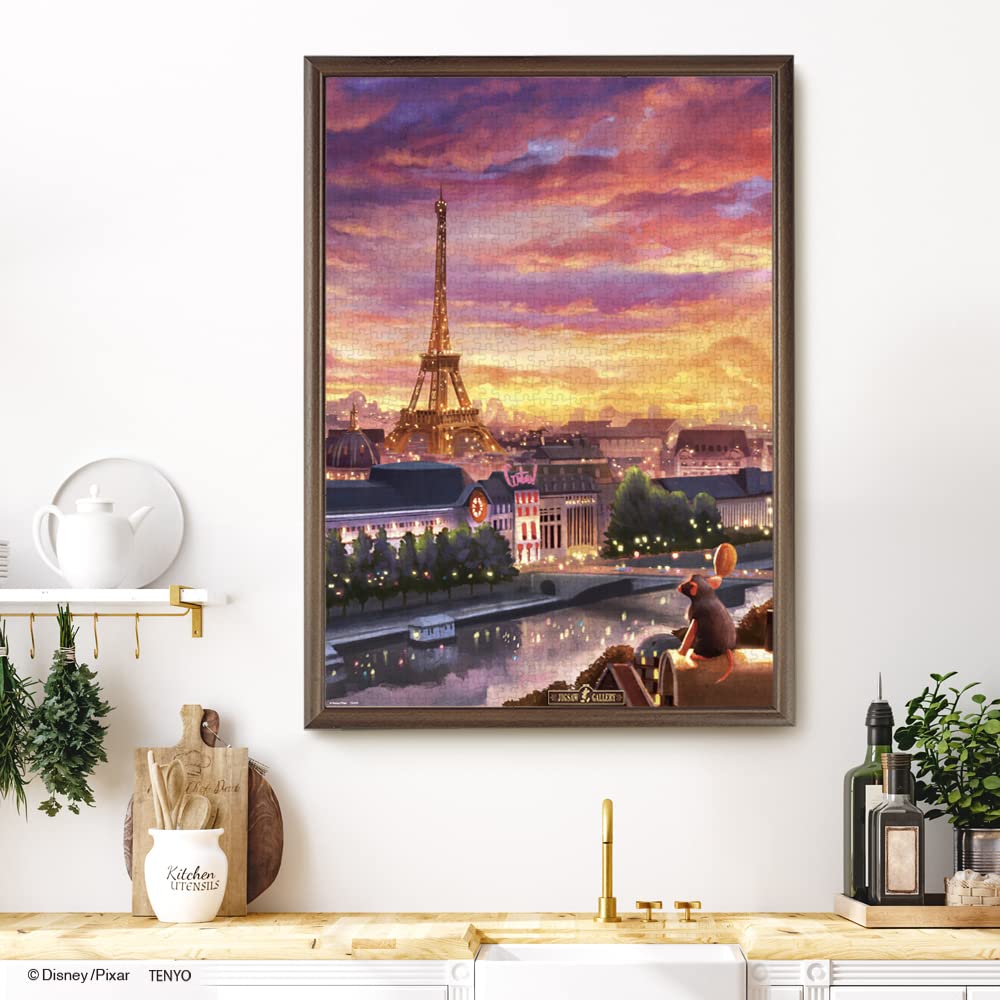 Tenyo 【日本製】 1000片 拼圖 迪士尼 料理鼠王 One Day at Sunset 憧憬的城市 (51x73.5cm) D-1000-095 附膠水 附刮板 附服務卡