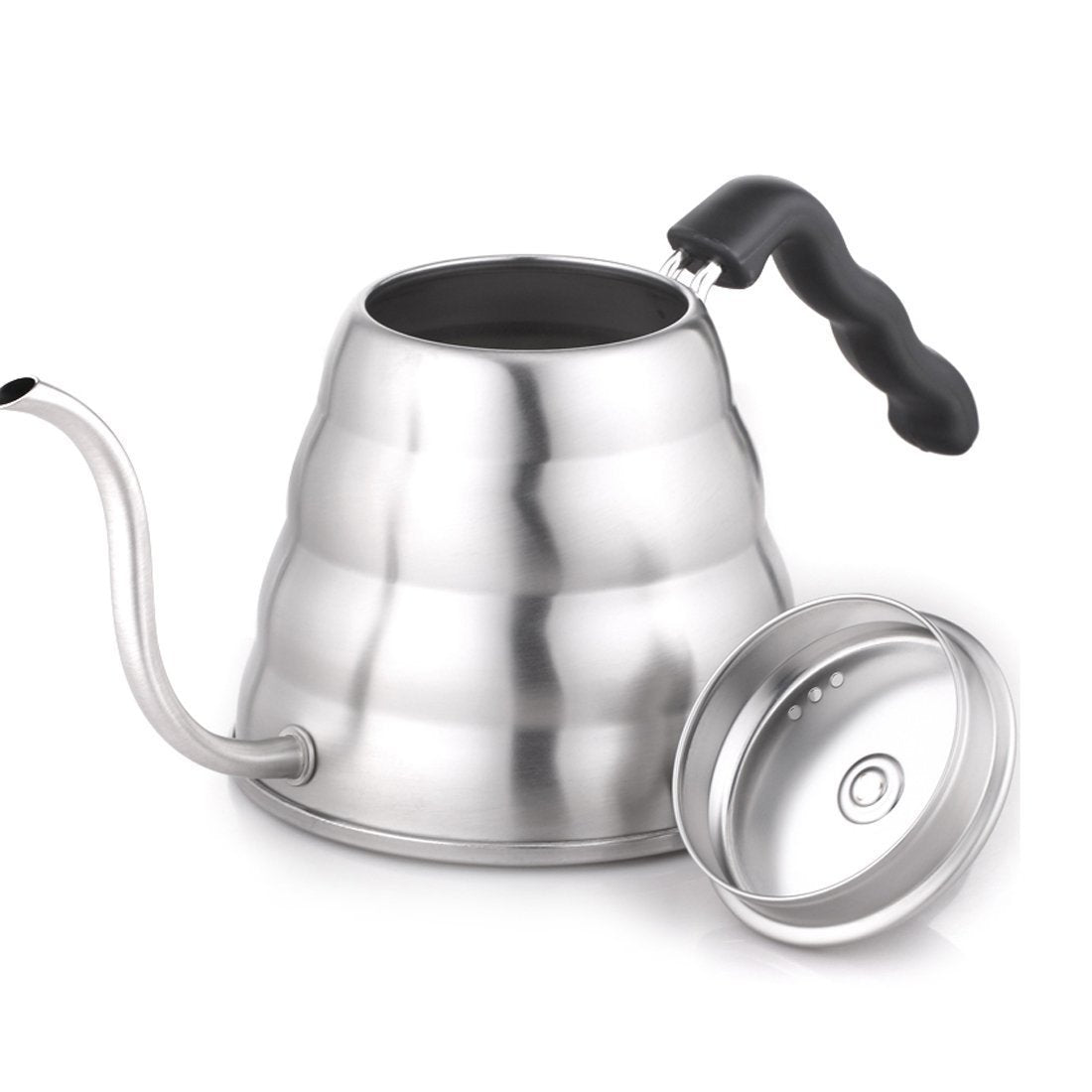 HARIO V60 Drip Kettle Hairline Silver Practical 800ml Gas/IH Compatible Made in Japan VKB-120HSV