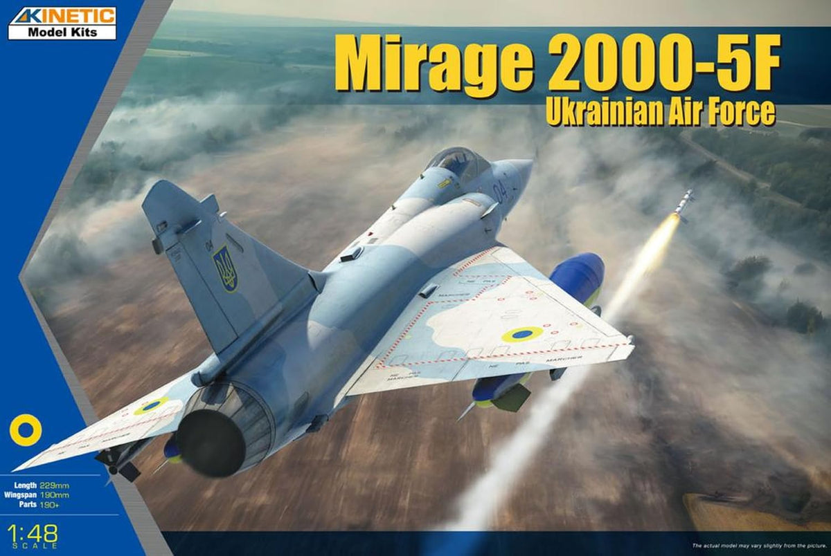 Kinetic 1/48 Ukraine Mirage 2000-5F Plastic Model KNE48180