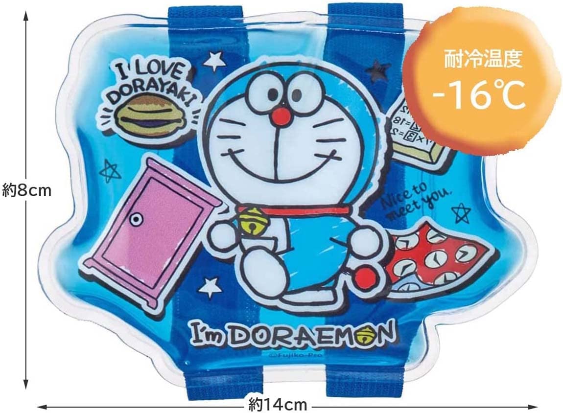 Skater Ice Pack with Belt Doraemon Sticker Sanrio 14 x 8cm CLBB1-A