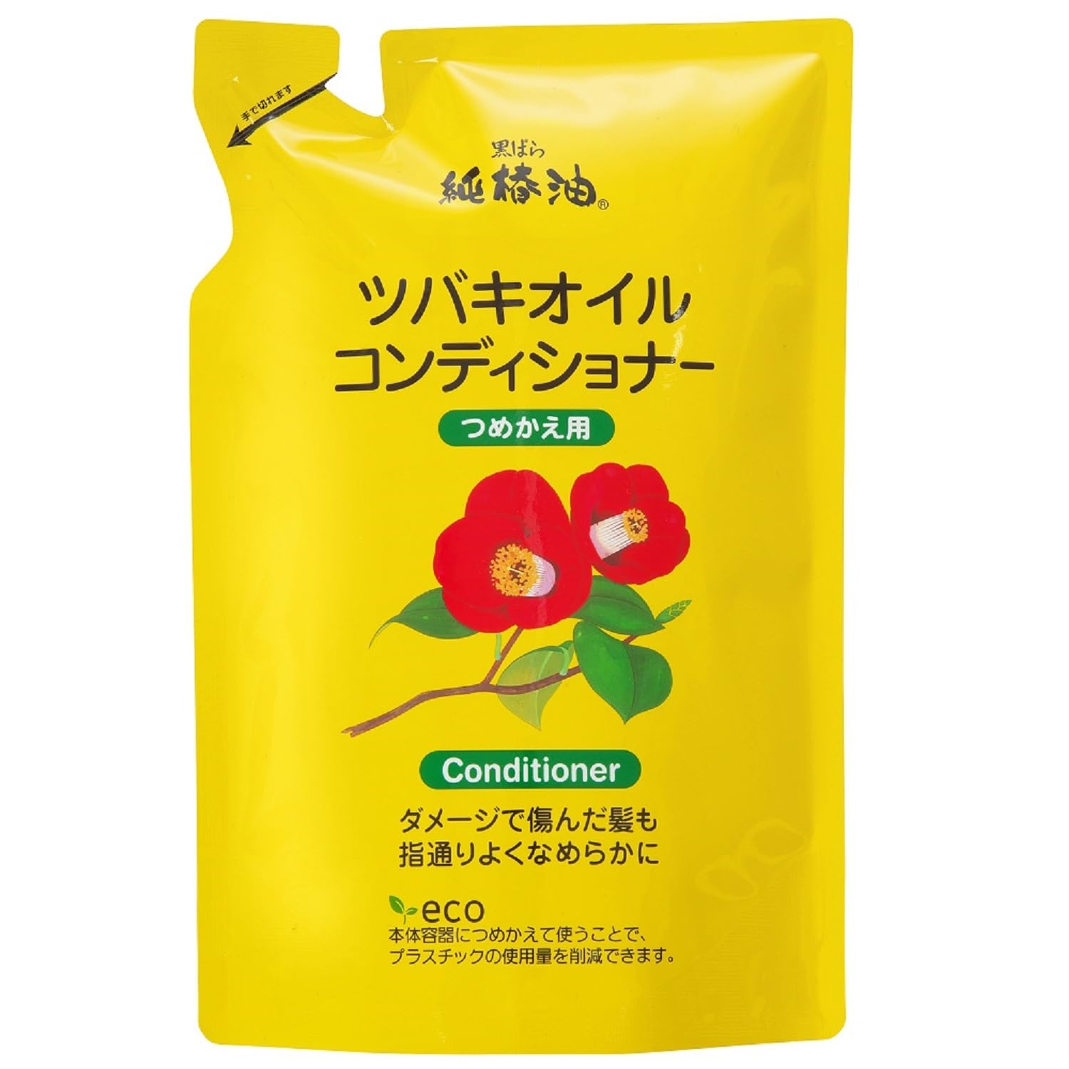 Kurobara Honpo Camellia Oil Conditioner Refill 380ml Damage Repair Moisturizing Moisturizing Floral Fruity Scent