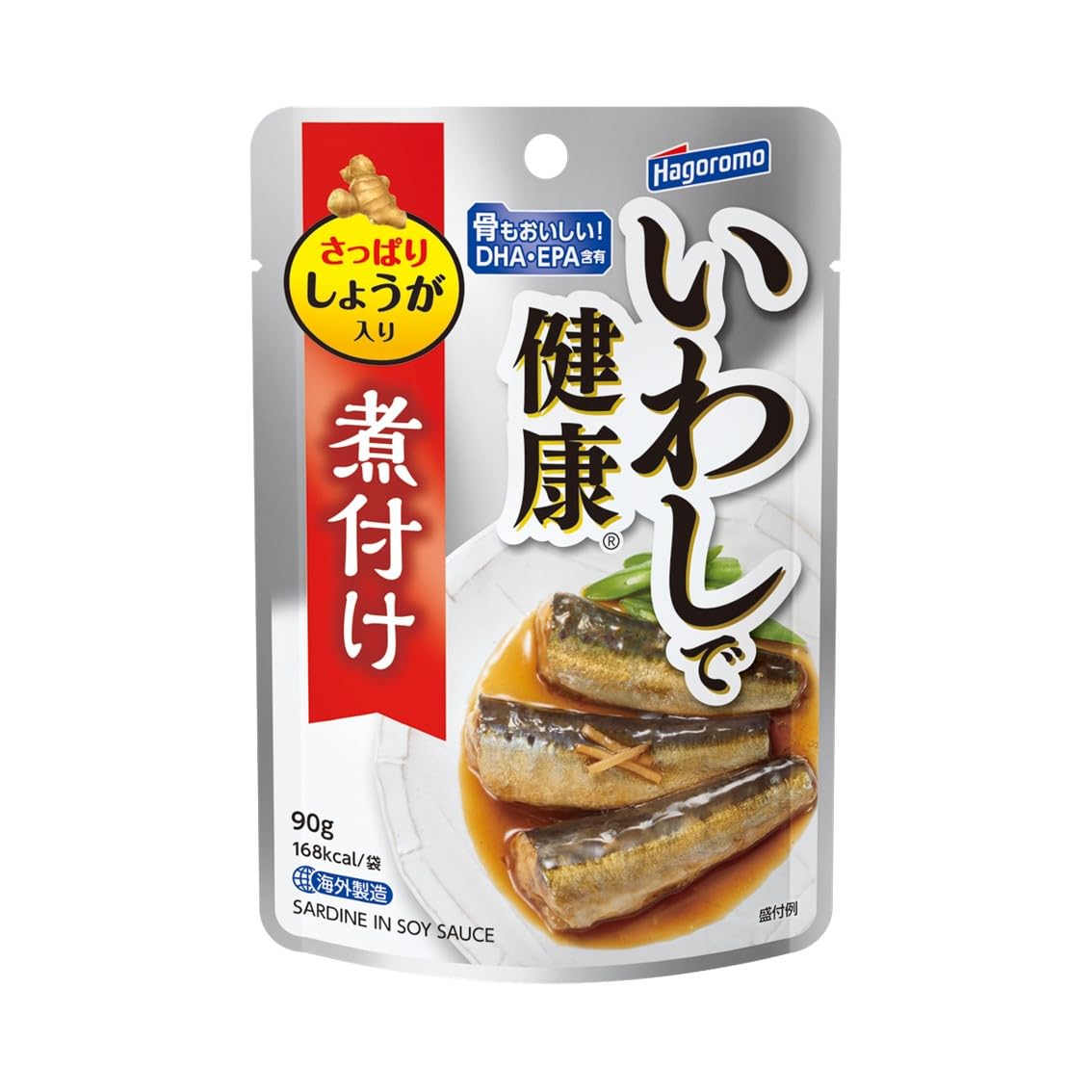 Hagoromo Healthy Sardine Soy Sauce Flavor (Pouch) 90g (1572) x 12 pieces