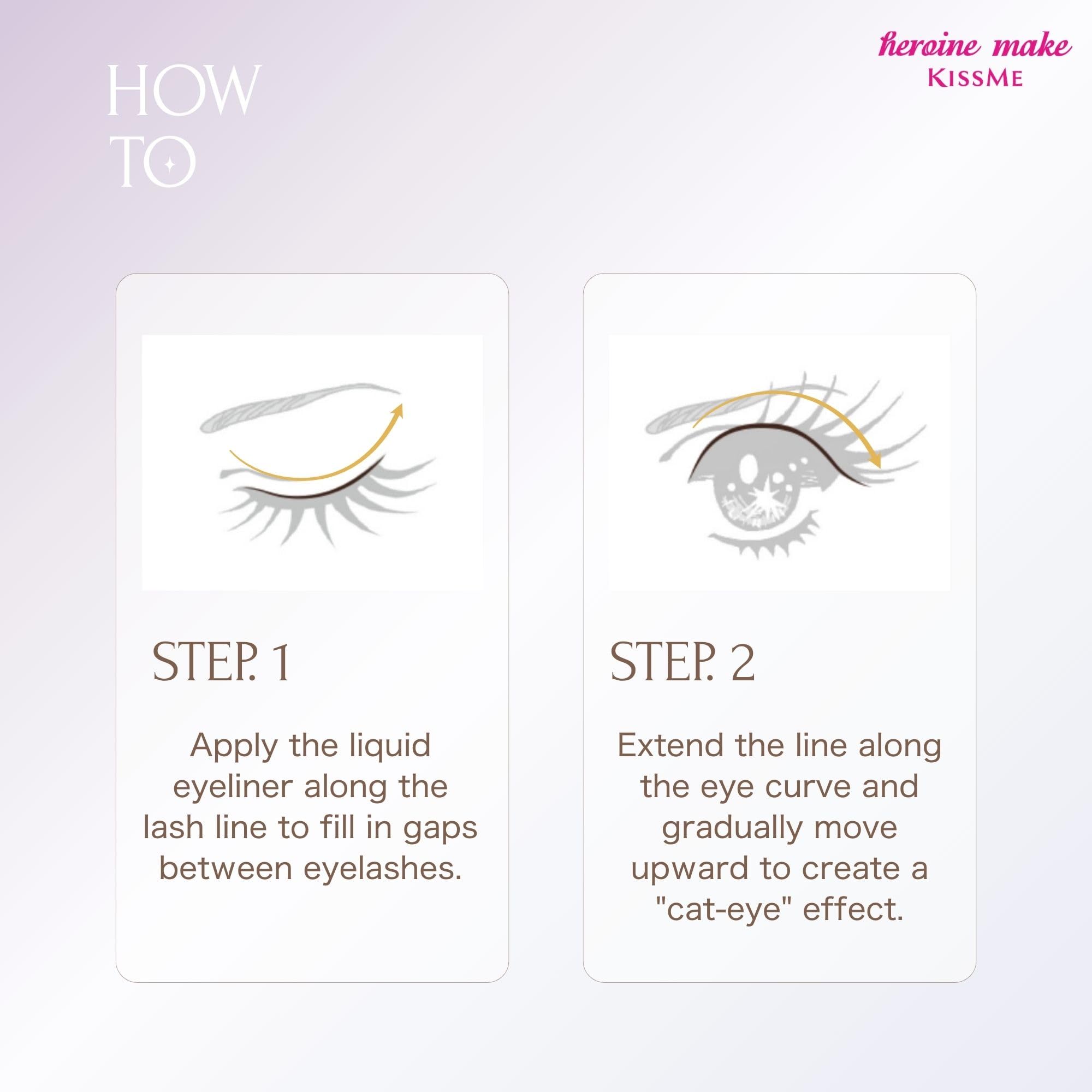 Heroine Make Prime Liquid Eyeliner Rich Keep 02 Brown Black 0.4mL Brush Tip 0.1mm Domestic Extra Fine Brush Waterproof Formula Hot Water Off