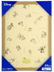Tenyo [Made in Japan] Wooden Puzzle Frame Disney Exclusive Panel World's Smallest 1000 Pieces Natural (29.7x42cm) DISNEY Emblem Plate Hanging Strap Included