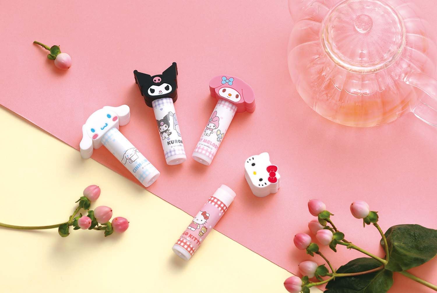 Skater Lip Balm Cute Children's Cosmetics Sanrio Hello Kitty Moisturizing Vaseline Contains CMCL1-A