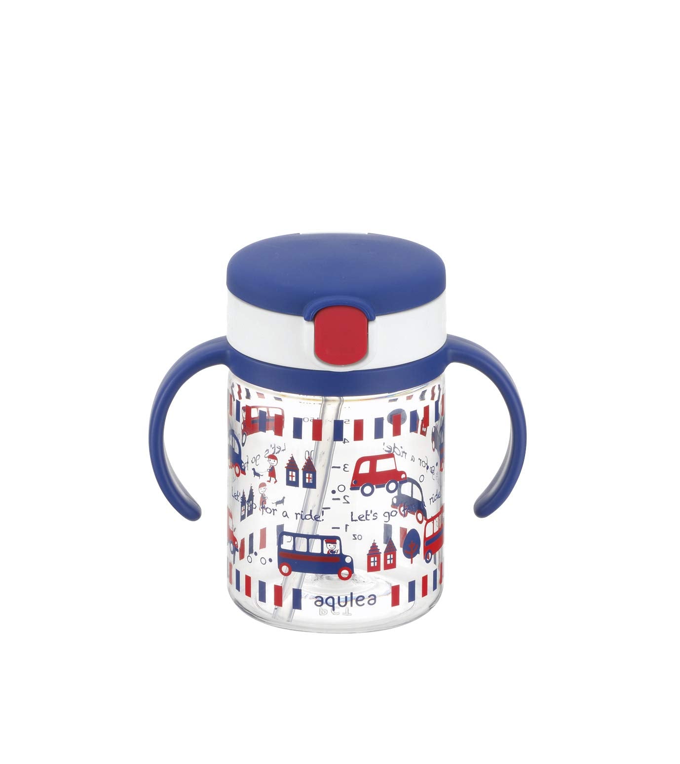 Richell Aclear Outing Straw Mug R 200 Navy Blue 1 piece 200ml 7 months