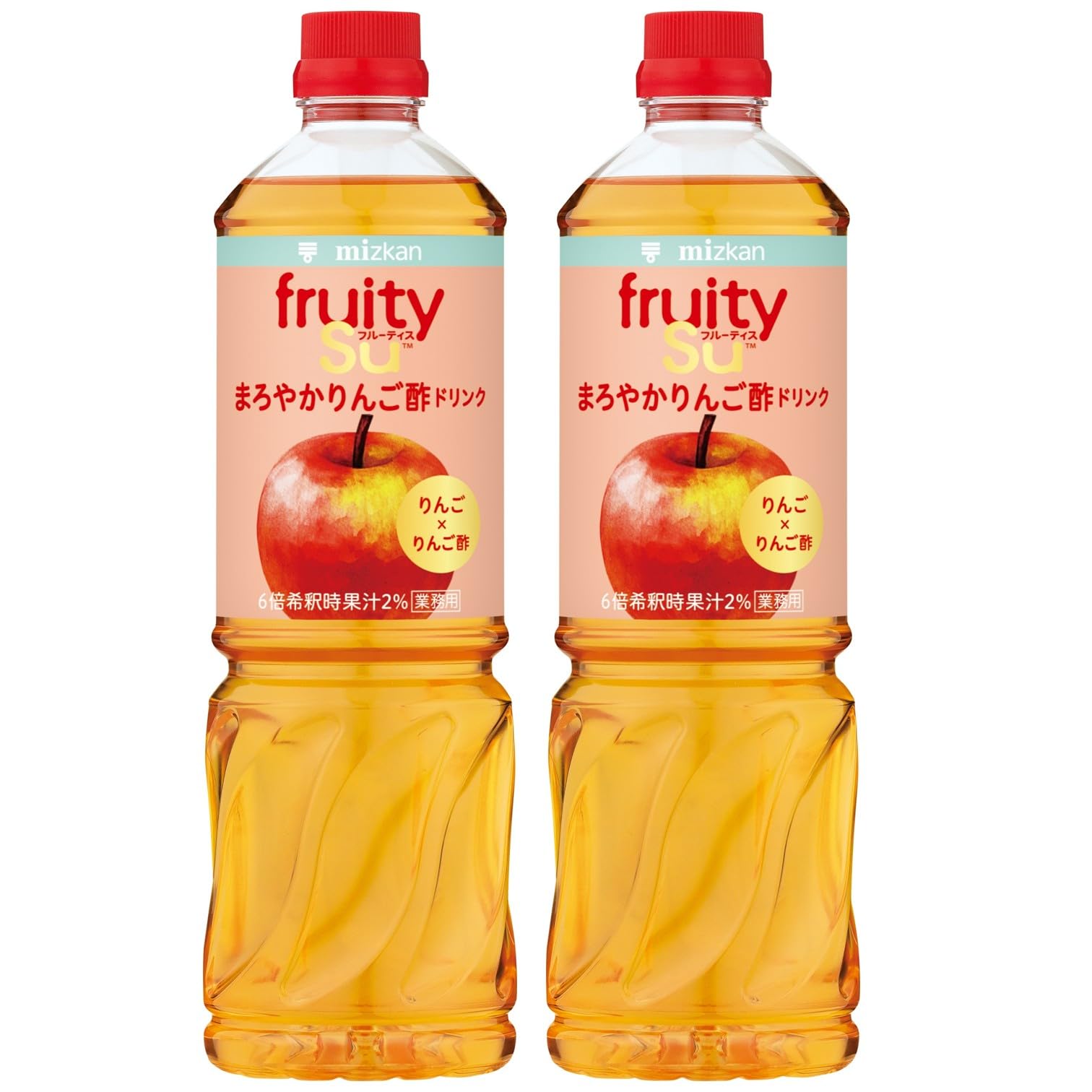 미쓰칸 업무용 과일 부드러운 사과 식초 음료 1000ml × 2 개 (6 배 농축 타입) [ 마시는 식초 사과 식초 사과 식초 사과 식초