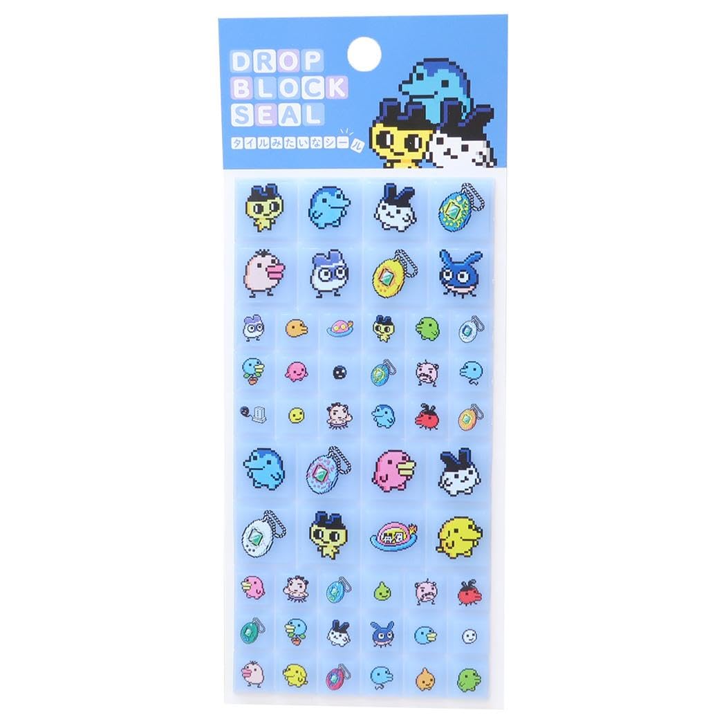 Tamagotchi [Seal Sheet] Drop Block Seal/Blue