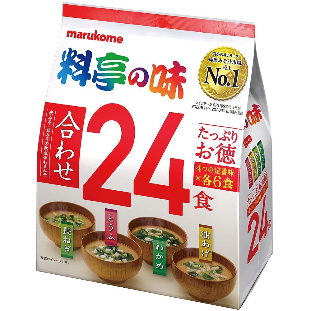 말코메 듬뿍 덕덕 요정의 맛 즉석 된장국(4종×6종) 24식×6봉 [대용량 타입]