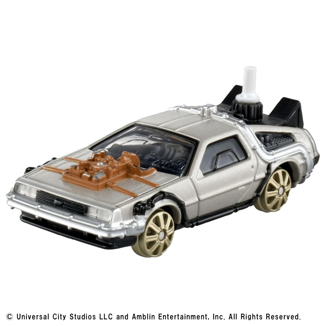 Takara Tomy Tomica Premium Unlimited Back to the Future Time Machine (PART3/Railway Wheels Ver.) Mini Car Toy Ages 6+