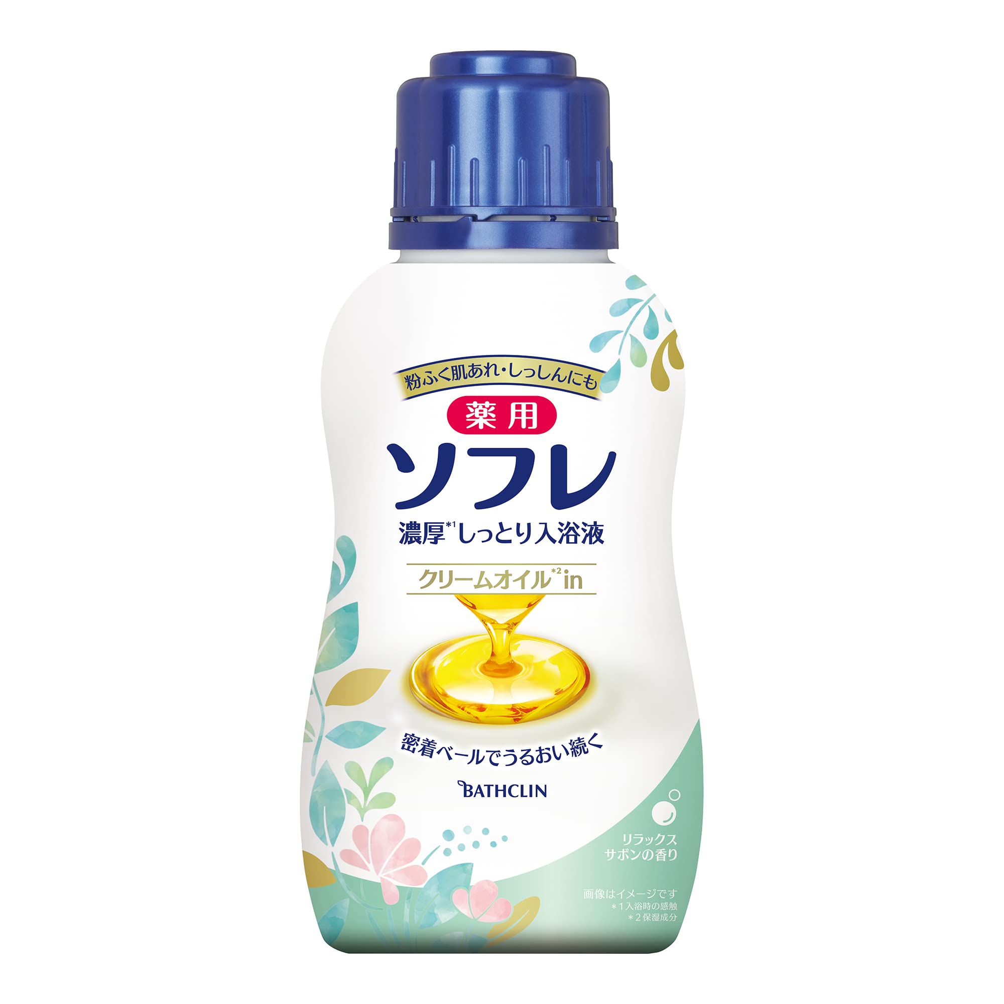 Bathclin Medicated Souffle Rich Moist Bath Liquid [Quasi-drug] Relaxing Sabon Scent Bottle [480ml] Skin Care Type Bath Salt 1.0 pieces