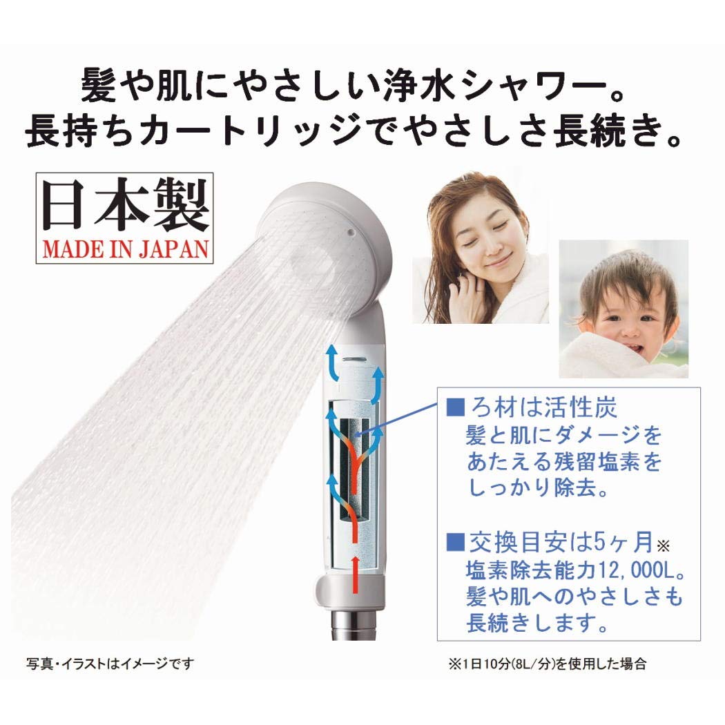 도레이 트레비노 정수 샤워 헤드 (염소 제거/30% 절수) 일본 아토피 협회 추천품 정수/원수 전환 일본제 RS53 트레 샤워