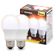 아이리스 오야마 LED 전구 구금 직경 26mm 광배광 60W형 상당 전구색 2개 팩 밀폐 기구 대응 LDA7L-G-6T62P