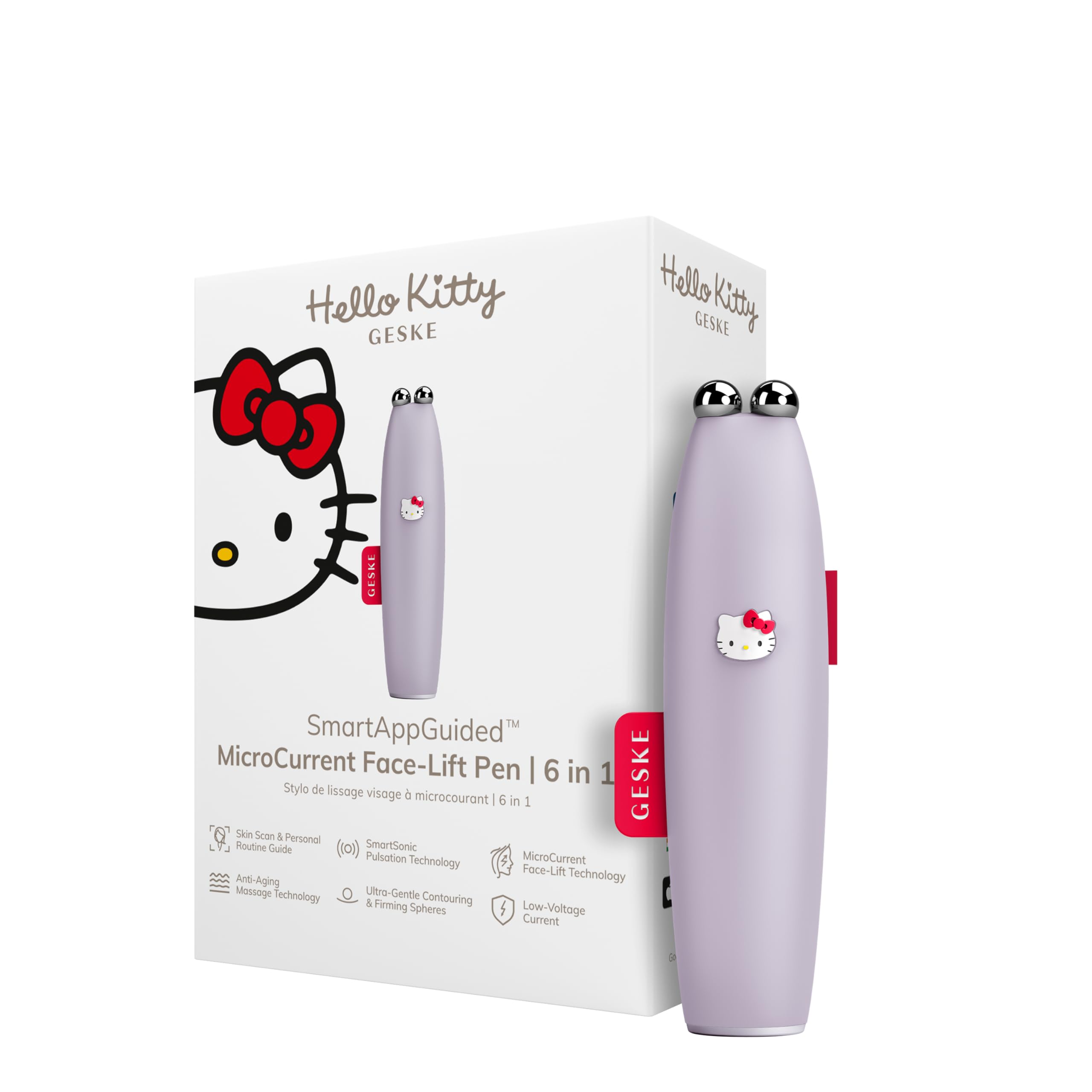 GESKE Hello Kitty MicroCurrent Face-Lift Pen | 6 in 1 Hello Kitty MicroCurrent Face-Lift Pen