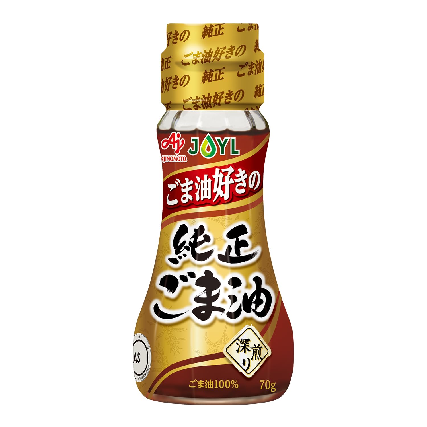 JOYL 참기름 좋아하는 순정 참기름 (참깨유 100% 저단가) 아지노모토 J-오일밀스 병 70g x 1개