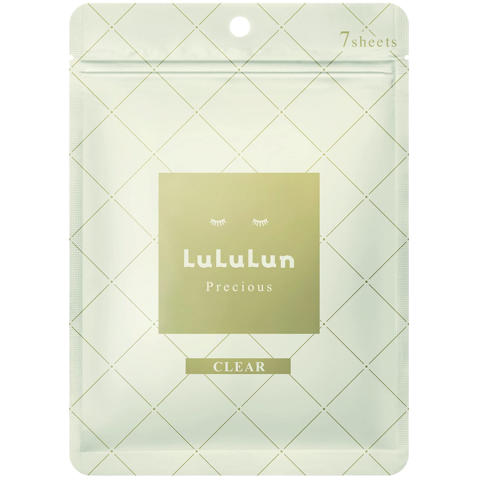 Lululun Precious White (Clear) Face Mask 7 pieces