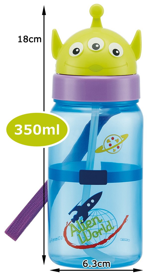 스케이터 (Skater) 다이 컷 빨대 식 물통 외계인 장난감 스토리 디즈니 350ml PBS3STD
