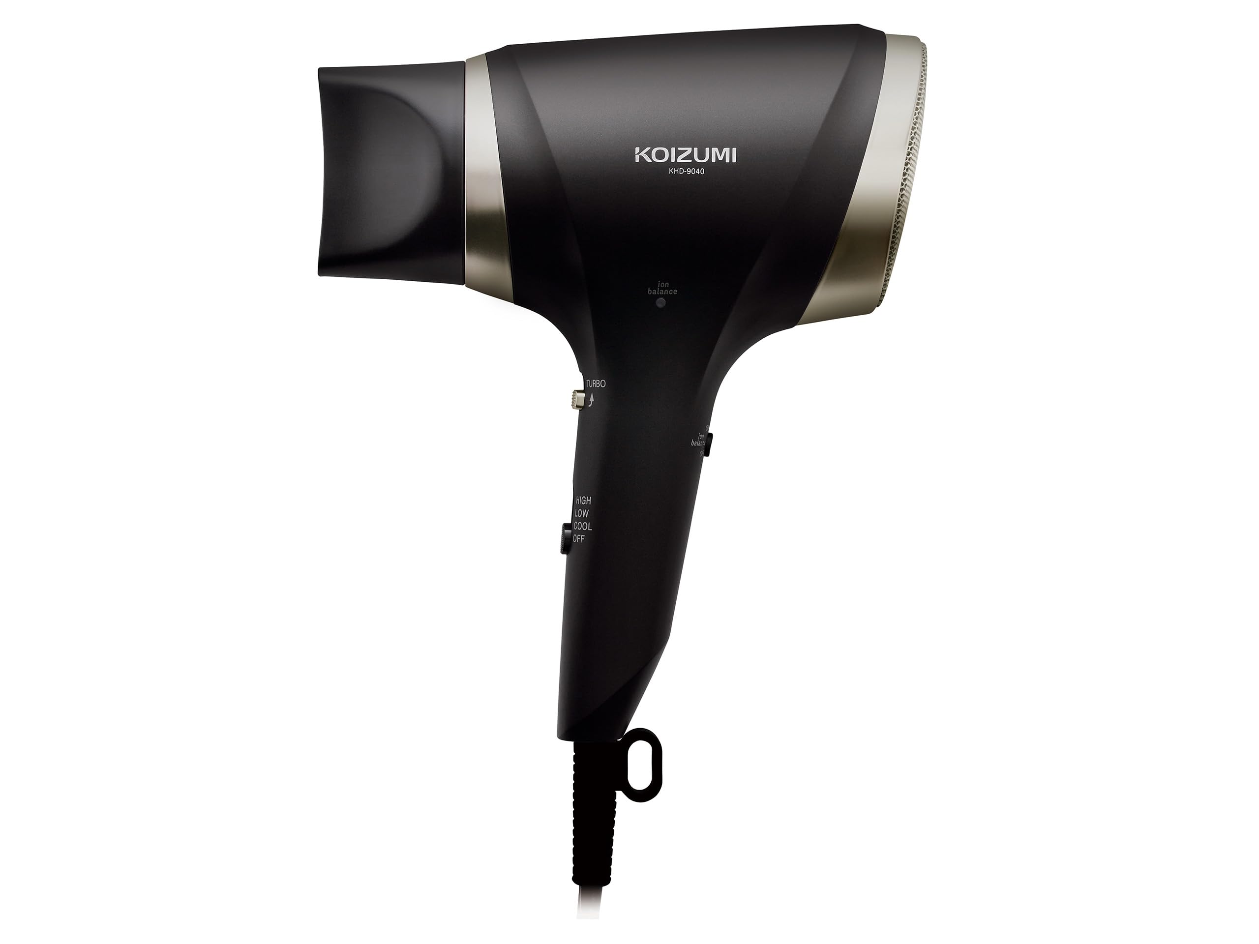 Koizumi Hair Dryer Ion Balance Light Job Large Air Volume Lightweight Quick Drying Static Control Black KHD-9040/K