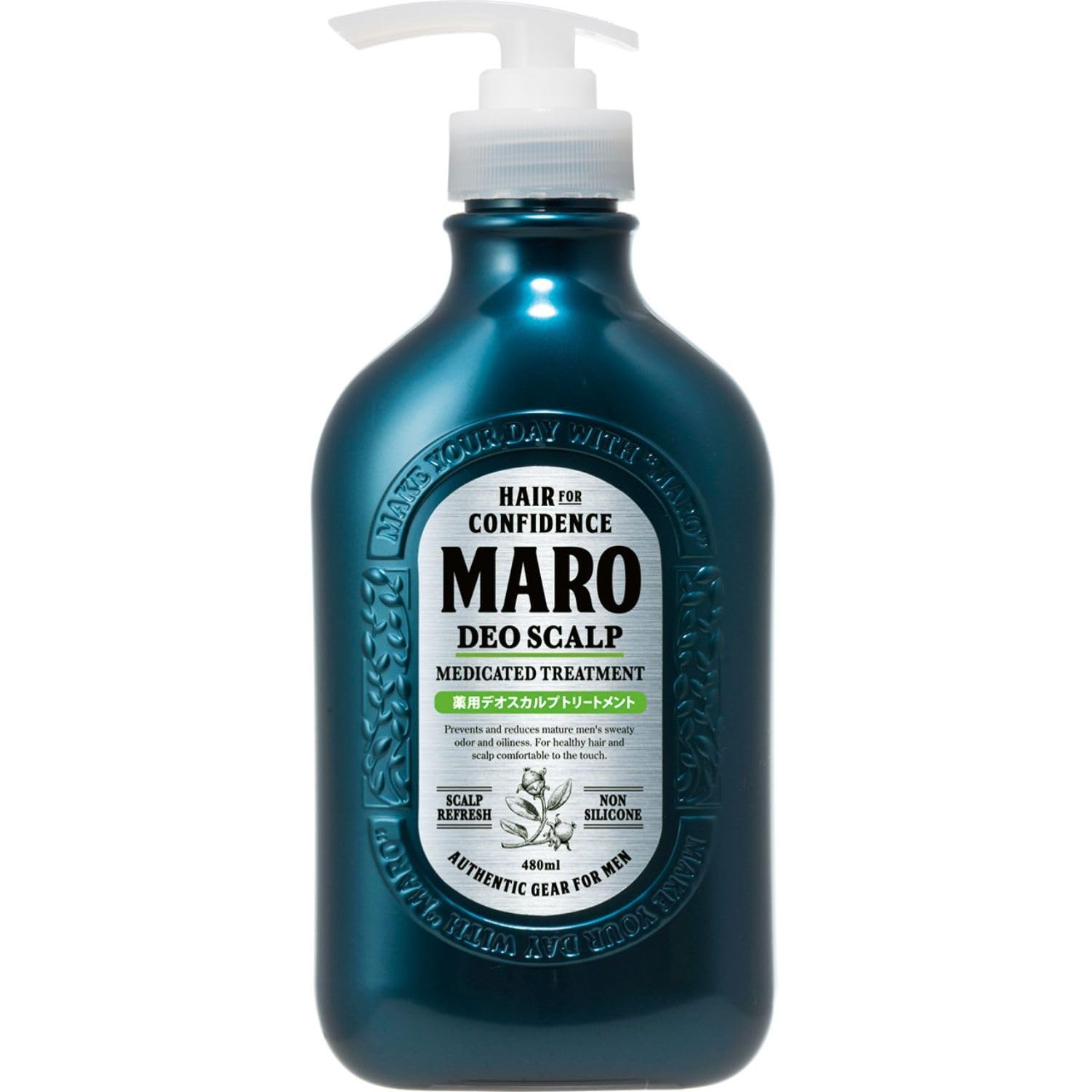 MARO Medicated Deoscalp Treatment Men's Quasi-drug 480ml Green Mint Scent Marro