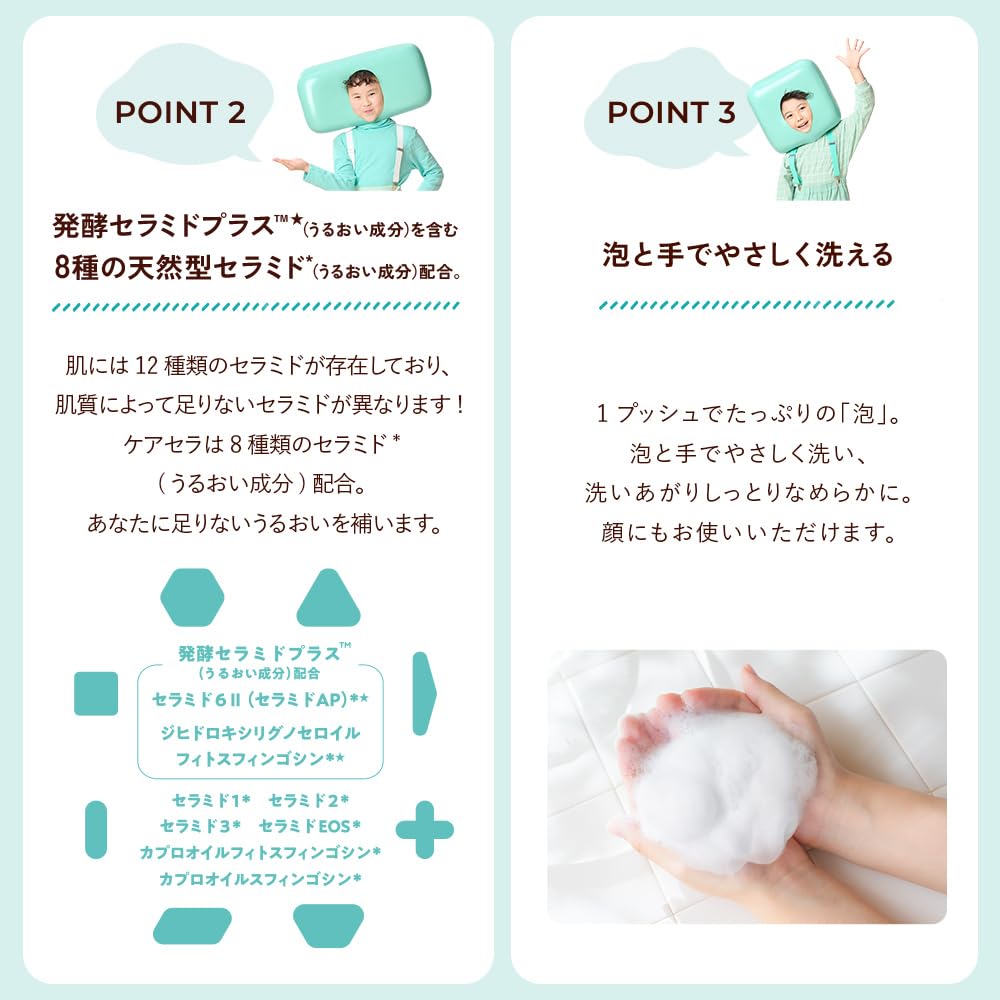 CareCera Foam Highly Moisturizing Body Wash Body Soap [1] Pure Floral 450ml (x 1)