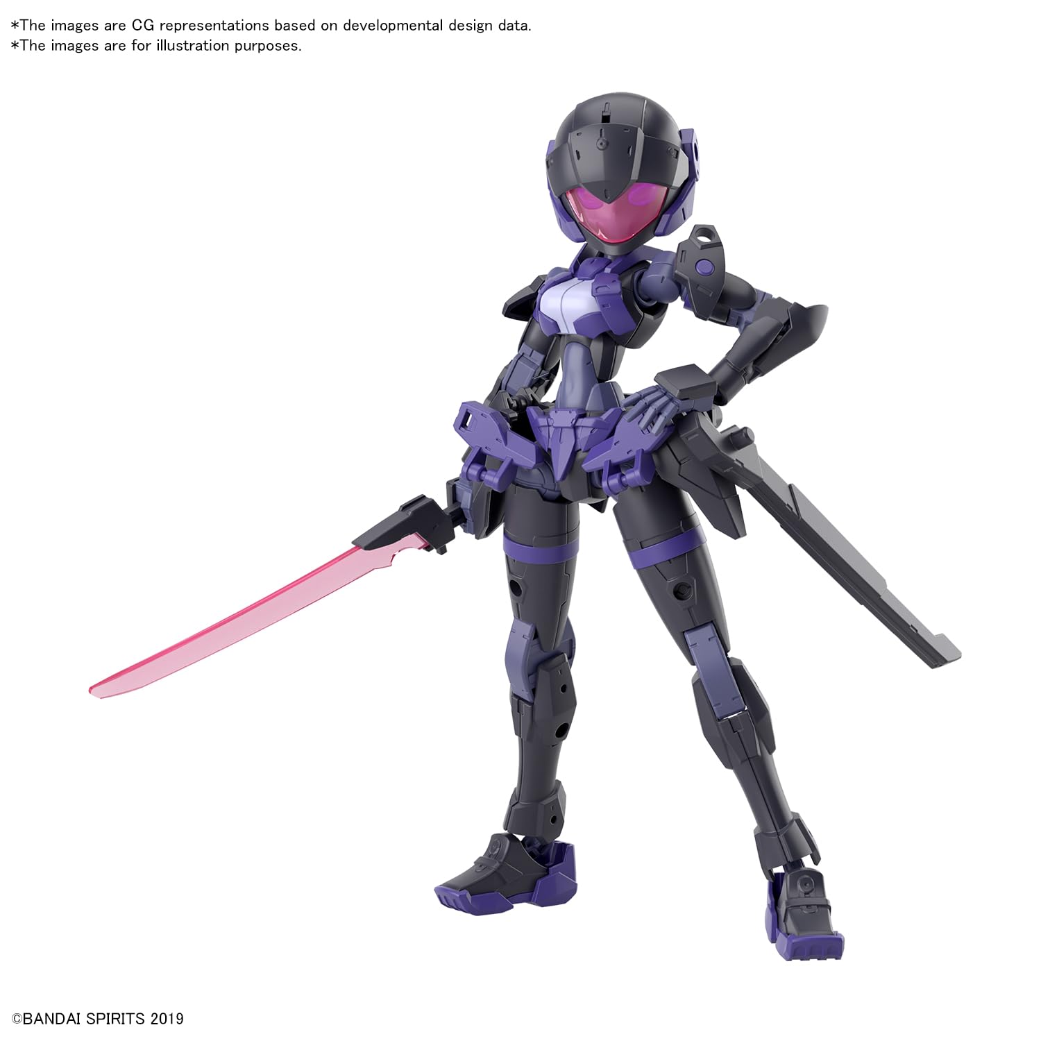 BANDAI SPIRITS 30MM EXM-H15E Achelby (TYPE-E) Mô hình nhựa mã màu tỷ lệ 1/144