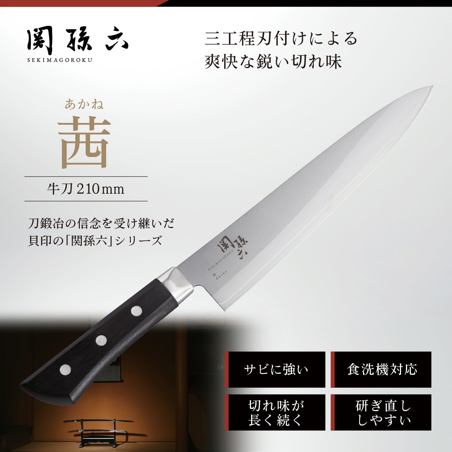 Kai Seki Magoroku Seki Knife Seki Magoroku Akane Gyuto 210mm AE2908