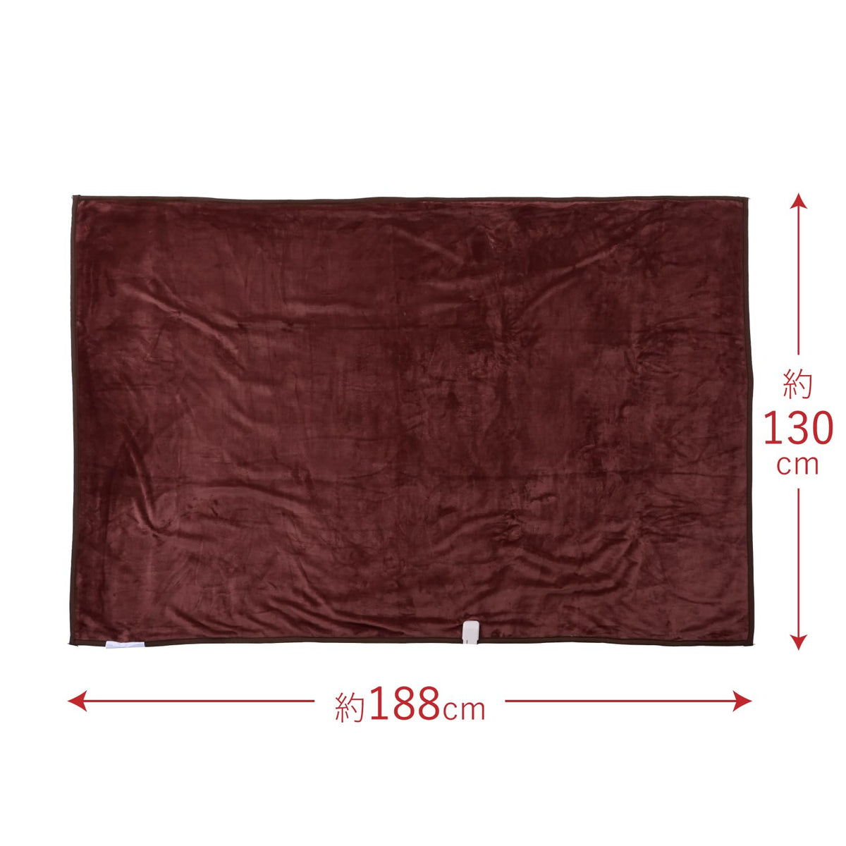 [Yamazen] Electric Blanket for Throwing and Blanking, Hocalon, 188 x 130 cm, Washable, Anti-mite function, Uses moisture-absorbing and heat-generating fabric, Stepless temperature control, Red YMK-HR42F