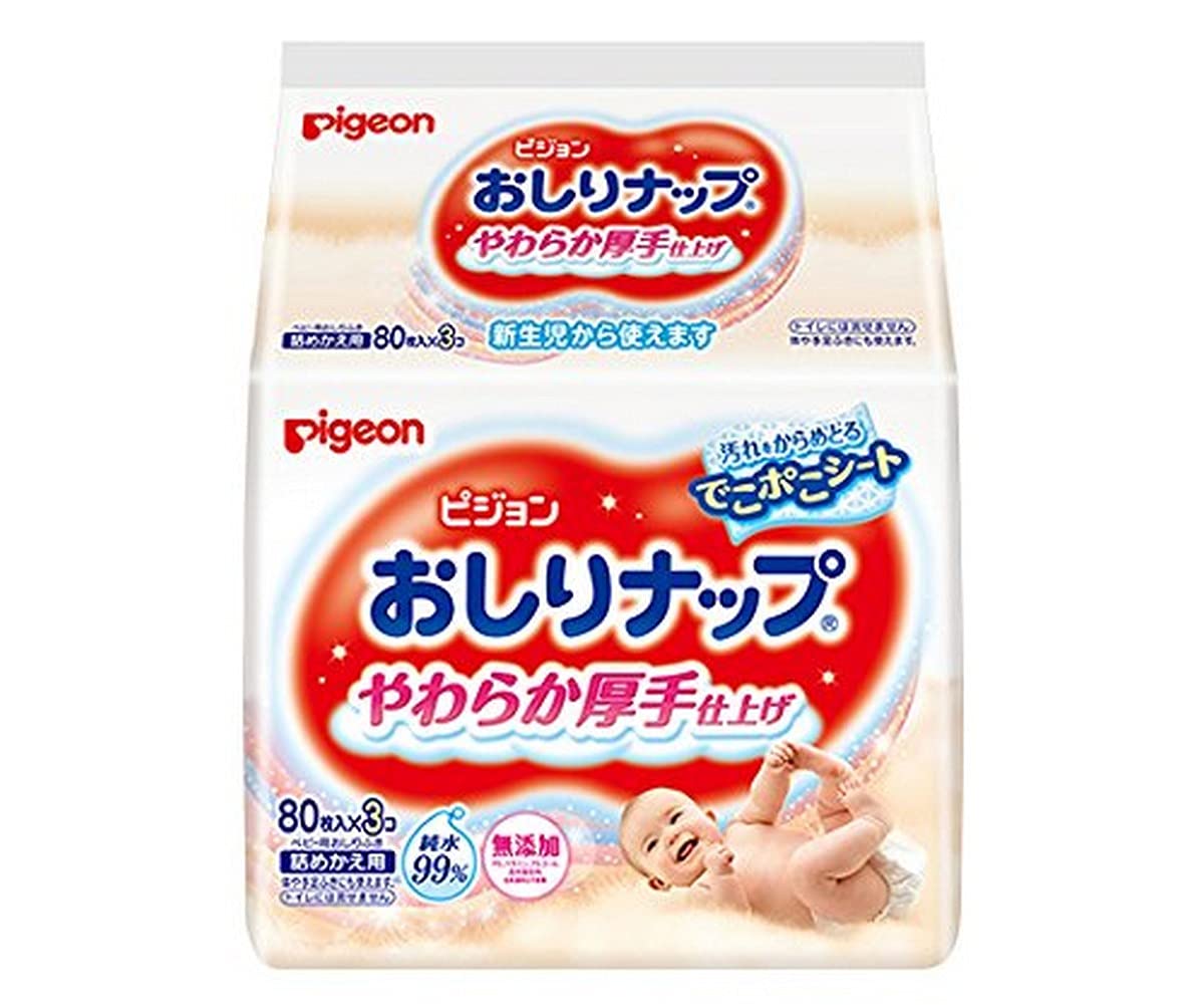 Pigeon Osirinup Yawaraka Thick Finishing Refill 80 Sheets x3