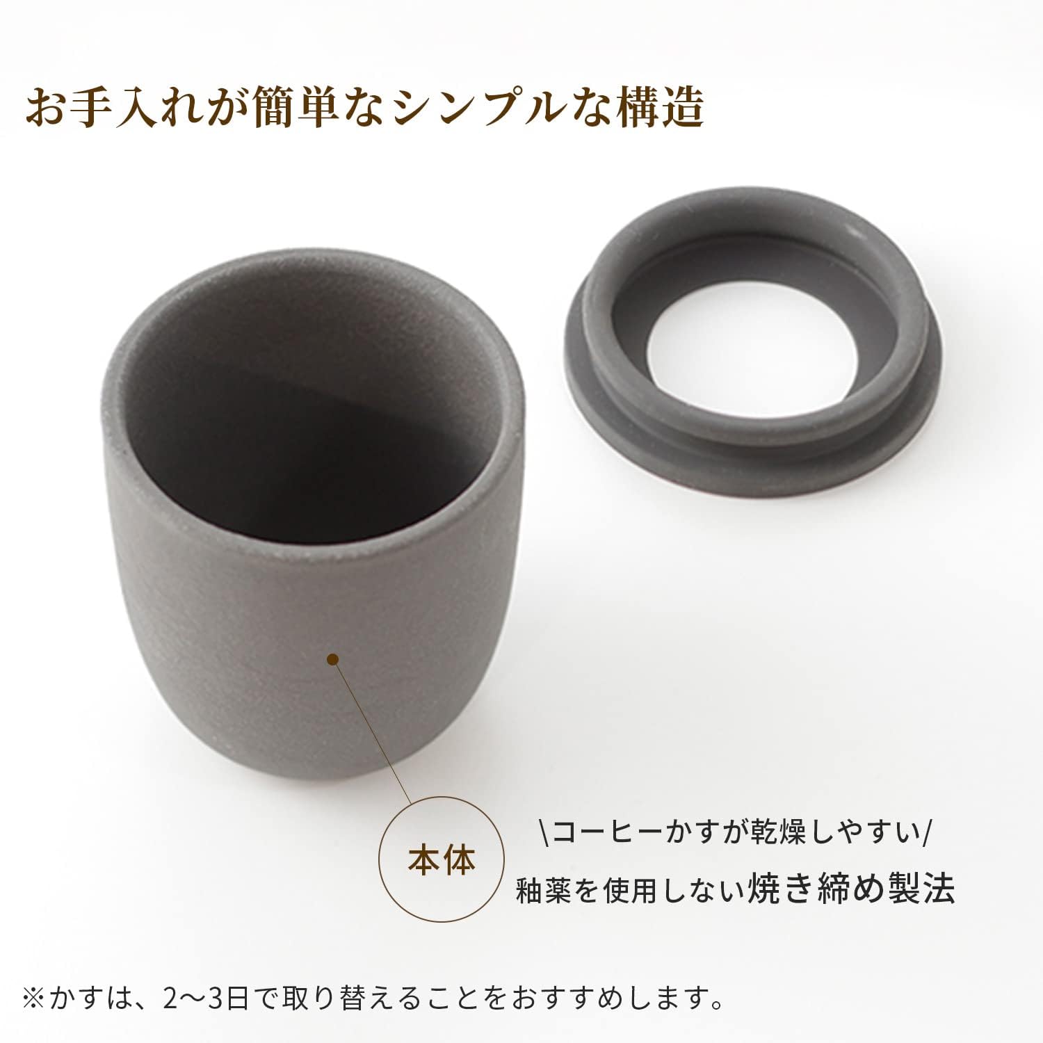Marna Coffee grounds deodorizing pot (for rooms/shoe cabinets/toilet etc.) Eco deodorizer Coffee grounds container Ready to K770BK