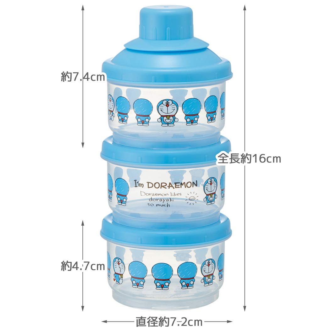 Skater Storage Container Subdivided Powdered Milk Container Milk Case 100ml 3 Pieces I'm Doraemon Sanrio CJN1M