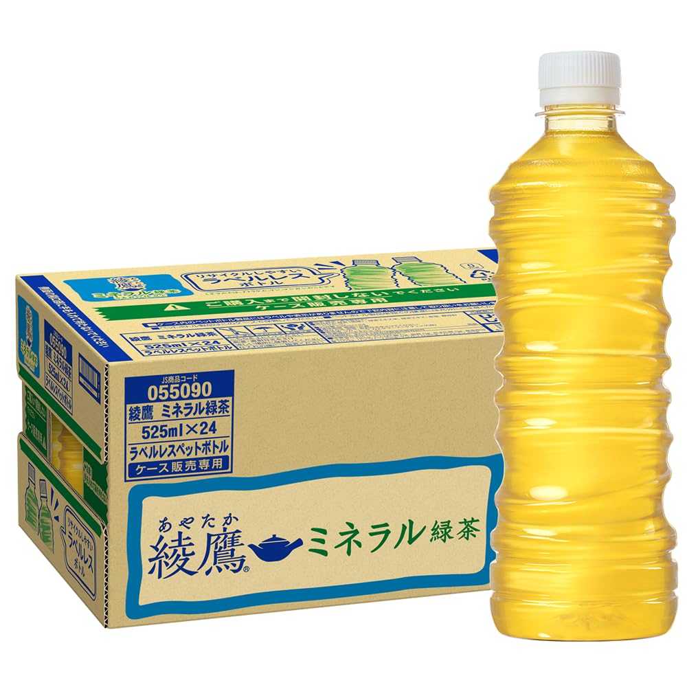 아야 타카 미네랄 녹차 라벨리스 525ml PET × 24 책