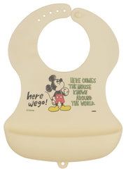 SKATER Mickey Mouse Sketch Silicone Baby Apron Bib SBEP1