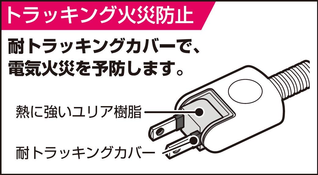 ELPA Tap Run with Door Power Tap Extension Cord 125V 2m 3 Outlets White WBT-N3020B(W)