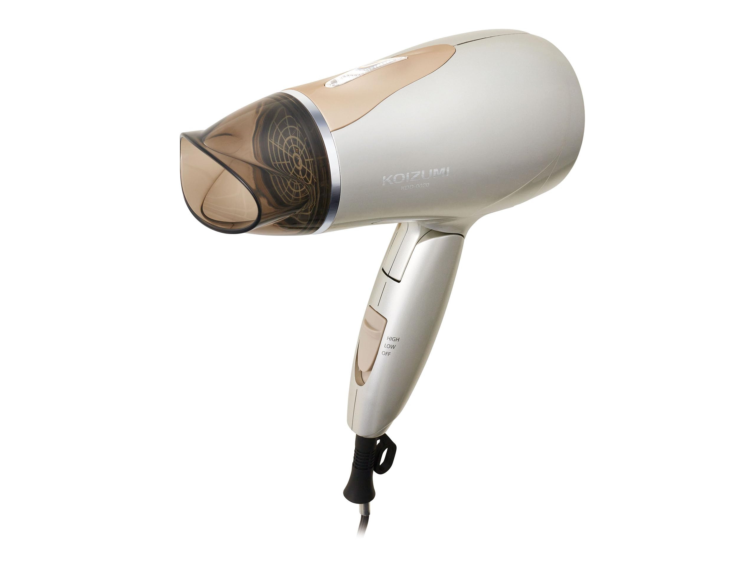Koizumi Hair Dryer Twin Negative Ion Compatible with Overseas Lightweight Compact Gold KDD-0020/N