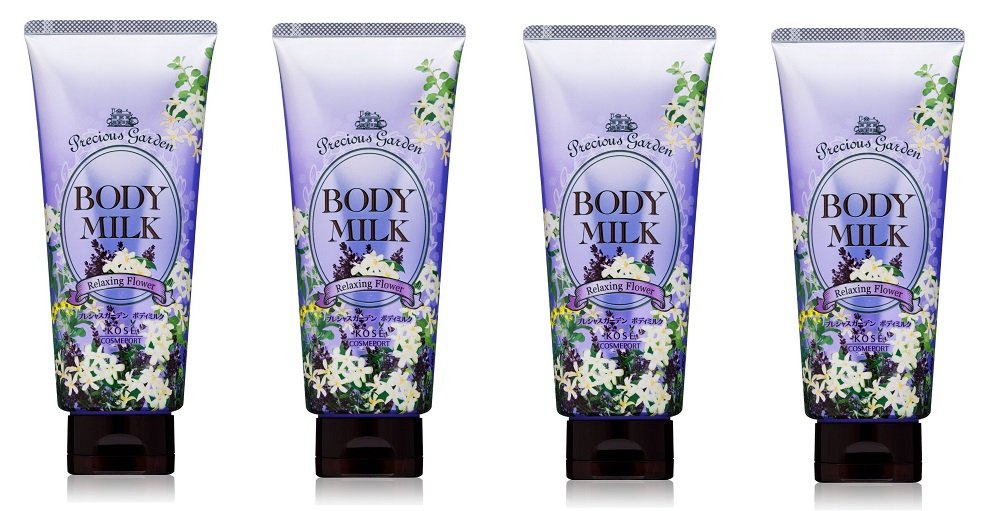 [Bulk purchase] KOSE Precious Garden Body Milk (Relaxing Flower) 200g x 4 pieces